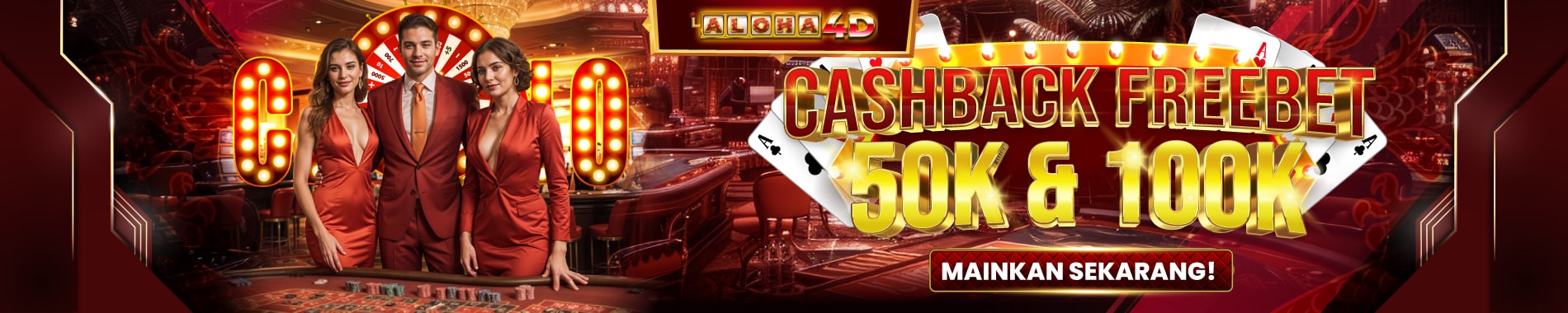 CASHBACK FREEBET 50K aloha4d